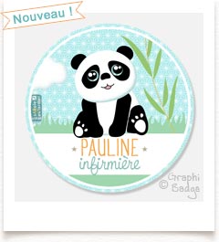 badge panda infirmi�re