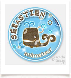 badge animateur baleine