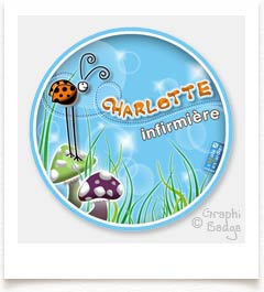 badge infirmi�re coccinelle