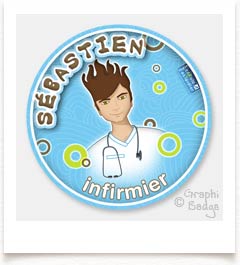 badge infirmier homme