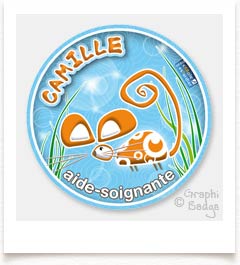 badge nounou souris