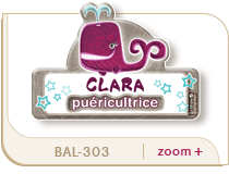 badge baleine rose