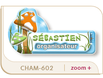 badge nature champignon bleu