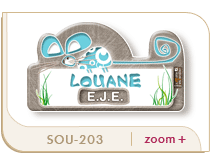 badge souris bleue