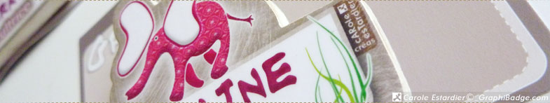 badge infirmi&egrave;re personnalis&eacute; en bois